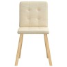 Chaises à manger lot de 4 crème tissu 