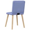 Chaises à manger lot de 4 bleu jean tissu 