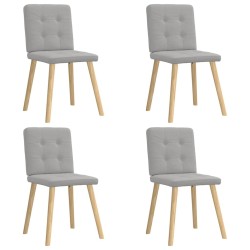 Chaises à manger lot de 4 gris nuage tissu 