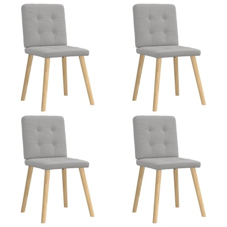 Chaises à manger lot de 4 gris nuage tissu 