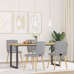 Chaises à manger lot de 4 gris nuage tissu 