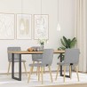 Chaises à manger lot de 4 gris nuage tissu 