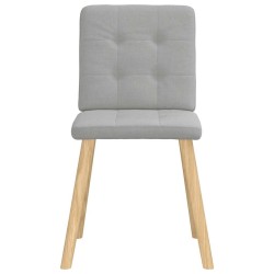 Chaises à manger lot de 4 gris nuage tissu 
