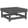Repose-pieds de jardin coussins lot de 2 gris bois pin massif 