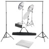 Kit de studio photo avec ensemble d'éclairage et toile de fond 