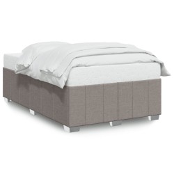 Cadre de lit sans matelas taupe 120x190 cm tissu 