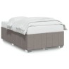 Cadre de lit sans matelas taupe 120x190 cm tissu 