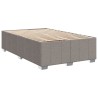 Cadre de lit sans matelas taupe 120x190 cm tissu 
