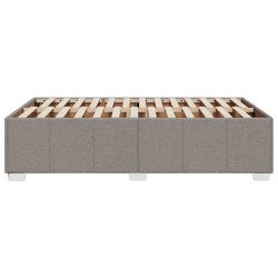 Cadre de lit sans matelas taupe 120x190 cm tissu 