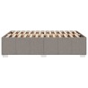 Cadre de lit sans matelas taupe 120x190 cm tissu 