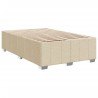 Cadre de lit sans matelas crème 120x190 cm tissu 
