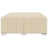 Cadre de lit sans matelas crème 120x190 cm tissu 