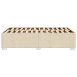 Cadre de lit sans matelas crème 120x190 cm tissu 