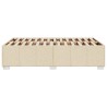 Cadre de lit sans matelas crème 120x190 cm tissu 