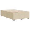Cadre de lit sans matelas crème 120x190 cm tissu 
