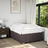 Cadre de lit sans matelas marron foncé 120x190 cm tissu 