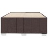 Cadre de lit sans matelas marron foncé 120x190 cm tissu 