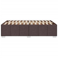 Cadre de lit sans matelas marron foncé 120x190 cm tissu 