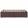 Cadre de lit sans matelas marron foncé 120x190 cm tissu 