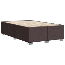 Cadre de lit sans matelas marron foncé 120x190 cm tissu 