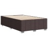 Cadre de lit sans matelas marron foncé 120x190 cm tissu 