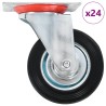 24 pcs Roulettes pivotantes 100 mm 