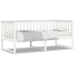 Lit de jour sans matelas blanc 90x200 cm bois de pin massif 
