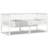 Lit de jour sans matelas blanc 90x200 cm bois de pin massif 