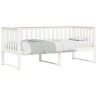 Lit de jour sans matelas blanc 90x200 cm bois de pin massif 