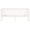 Lit de jour sans matelas blanc 90x200 cm bois de pin massif 