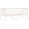 Lit de jour sans matelas blanc 90x200 cm bois de pin massif 