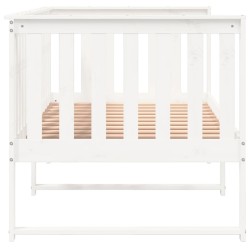 Lit de jour sans matelas blanc 90x200 cm bois de pin massif 