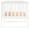 Lit de jour sans matelas blanc 90x200 cm bois de pin massif 