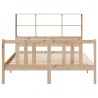 Lit bibliothèque sans matelas 120x200 cm bois de pin massif 