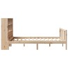 Lit bibliothèque sans matelas 120x200 cm bois de pin massif 