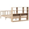 Lit bibliothèque sans matelas 120x200 cm bois de pin massif 