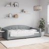Lit de repos gris clair 100x200 cm tissu 