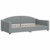 Lit de repos gris clair 100x200 cm tissu 