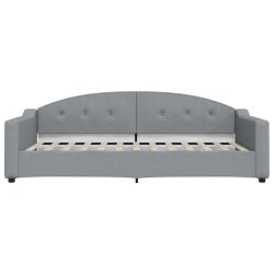 Lit de repos gris clair 100x200 cm tissu 