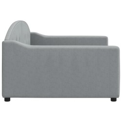 Lit de repos gris clair 100x200 cm tissu 