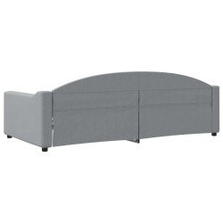Lit de repos gris clair 100x200 cm tissu 