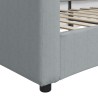 Lit de repos gris clair 100x200 cm tissu 