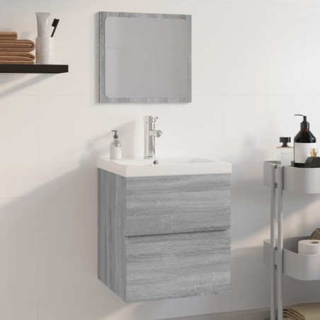 Meubles de salle de bain Sonoma gris Bois d'ingénierie 