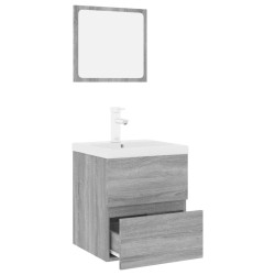 Meubles de salle de bain Sonoma gris Bois d'ingénierie 