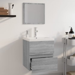 Meubles de salle de bain Sonoma gris Bois d'ingénierie 