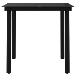 Ensemble à manger de jardin 3 pcs Marron et noir 