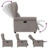 Fauteuil inclinable Taupe Tissu 