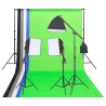 Kit d'éclairage studio photo avec toiles de fond et réflecteur 