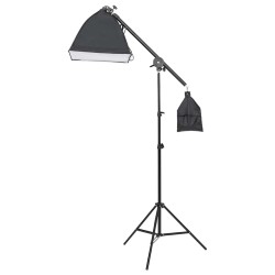Kit d'éclairage studio photo avec toiles de fond et réflecteur 