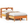 Cadre de lit sans matelas cire marron 90x200 cm bois pin massif 